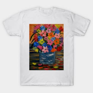 Mixed flowers in a vase T-Shirt